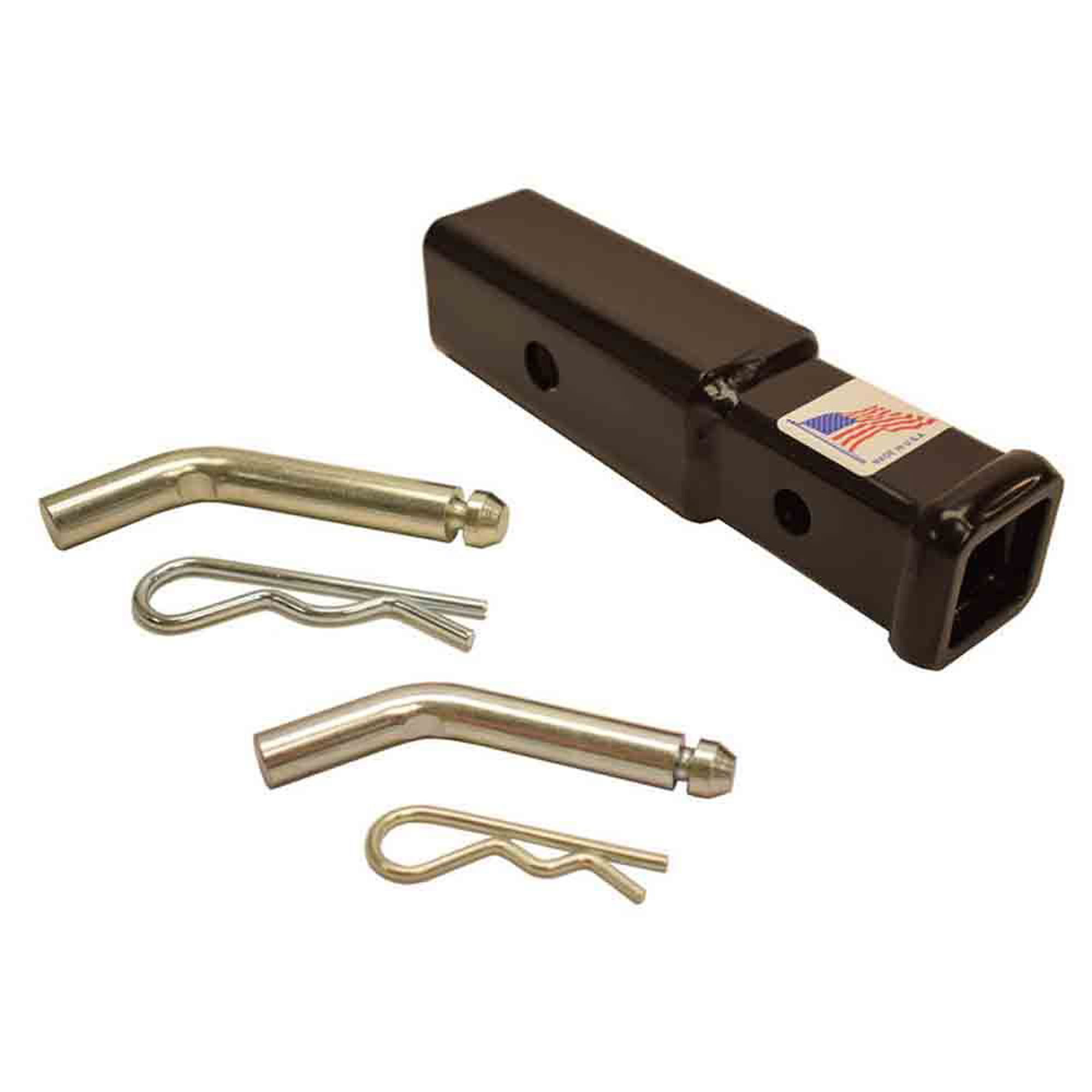 Rigid Hitch, Receiver Adapter, 2in. to 1-1/4in.,with Pin Clip, Fits Receiver Size 2 in, Model# RH-2125-A